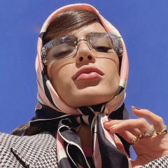 Y2K personality rimless sunglasses