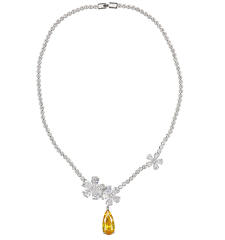 Luxury diamond drop flower diamond necklace set