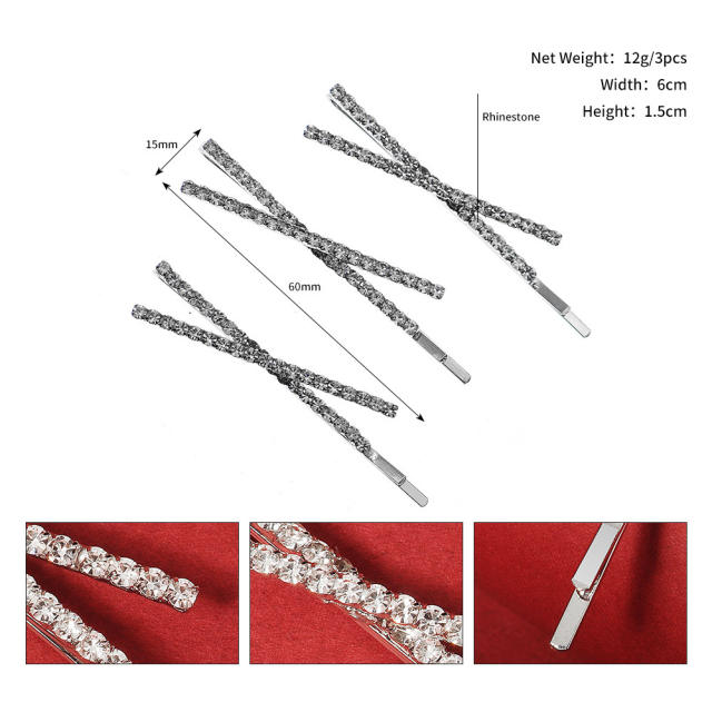 Classic diamond bobby pins