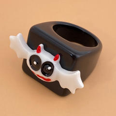 Halloween resin pumkin rings humor rings