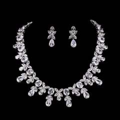 Top quality AAA cubic zircon diamond necklace set