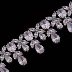 Top quality AAA cubic zircon diamond necklace set