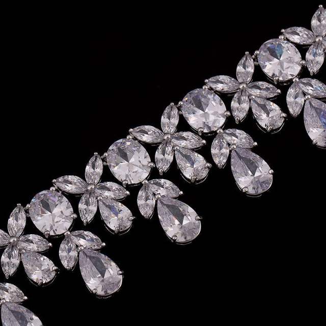 Top quality AAA cubic zircon diamond necklace set