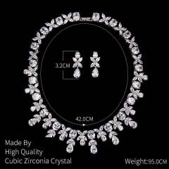 Top quality AAA cubic zircon diamond necklace set