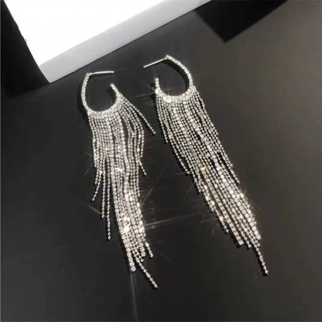 Luxury colorful tassel women earrings