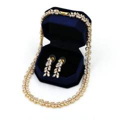 Delicate pave setting cubic zircon diamond necklace