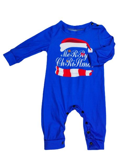 New design blue color christmas pajamas