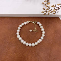 Korean fashion vintage baroque pearl necklace bracelet