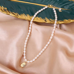 Korean fashion waterpearl bead choker necklace