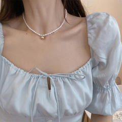 Korean fashion waterpearl bead choker necklace