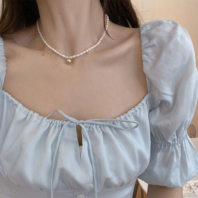 Korean fashion waterpearl bead choker necklace