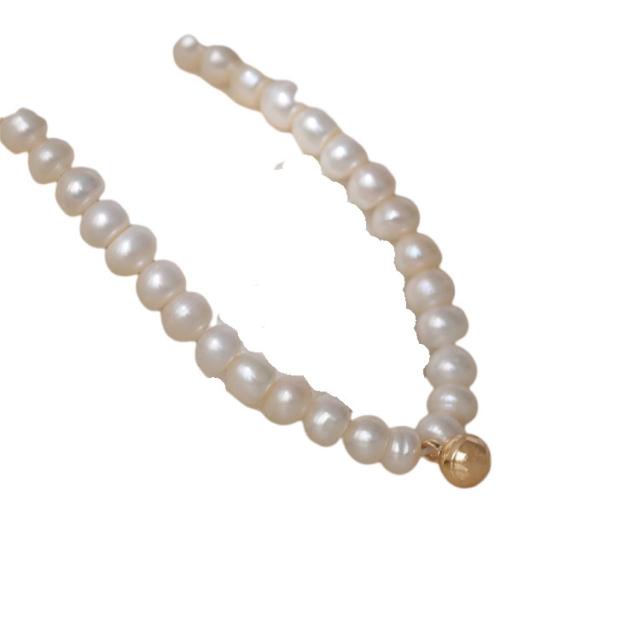 Natural pearl beads choker necklace bracelet