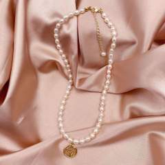 Korean fashion waterpearl bead choker necklace
