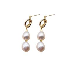 Baroque pearl earrings