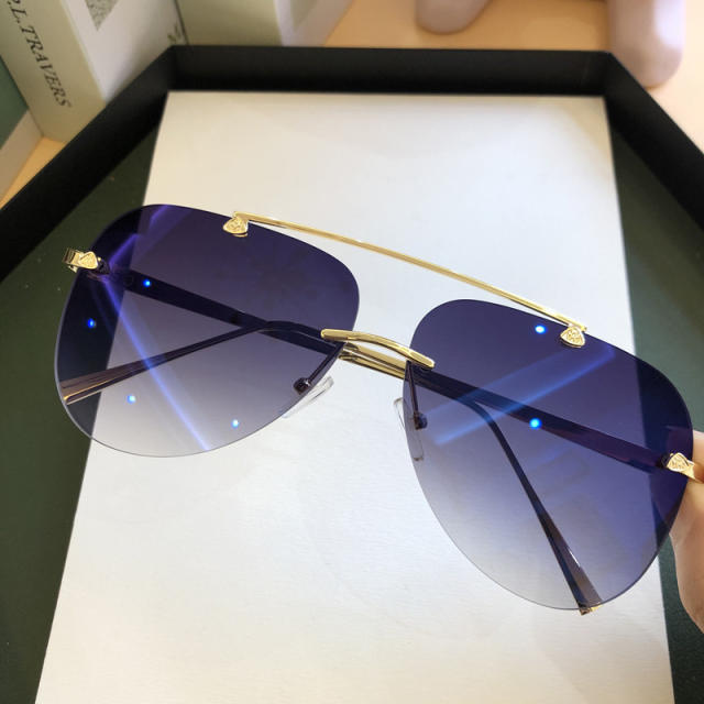 Popular rimless aviator glasses sunglasses