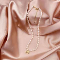 Korean fashion waterpearl bead choker necklace