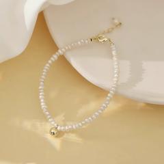 Natural pearl beads choker necklace bracelet