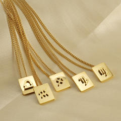 18K stainless steel necklace zodiac necklace