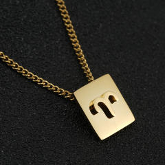18K stainless steel necklace zodiac necklace
