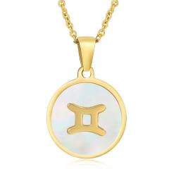 Round pendant zidoac necklace stainless necklace