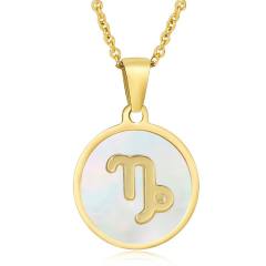 Round pendant zidoac necklace stainless necklace