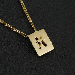 18K stainless steel necklace zodiac necklace