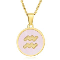 Round pendant zidoac necklace stainless necklace