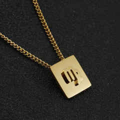 18K stainless steel necklace zodiac necklace