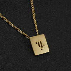 18K stainless steel necklace zodiac necklace