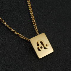 18K stainless steel necklace zodiac necklace