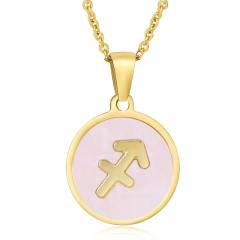 Round pendant zidoac necklace stainless necklace