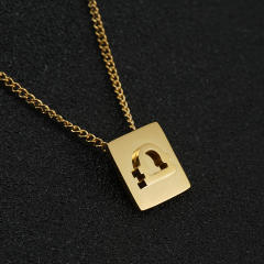 18K stainless steel necklace zodiac necklace