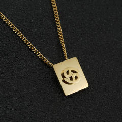 18K stainless steel necklace zodiac necklace