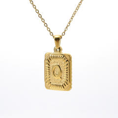 HIPHOP dog tag initial necklace for men stainless steel necklace