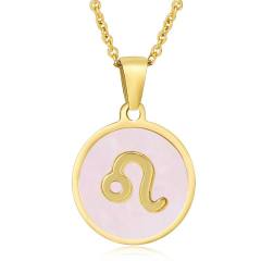 Round pendant zidoac necklace stainless necklace