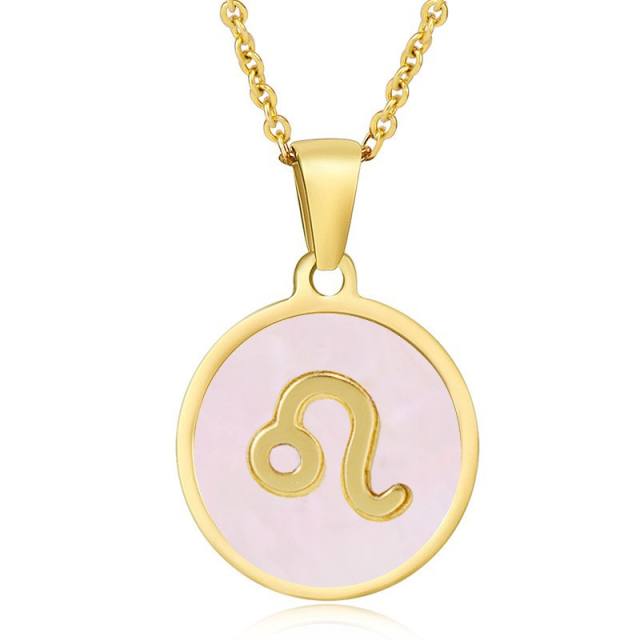 Round pendant zidoac necklace stainless necklace