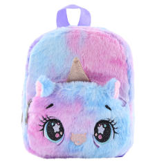 Cute fluffy unicorn design baby girl backpack