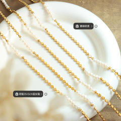 INS water pearl bead choker necklace