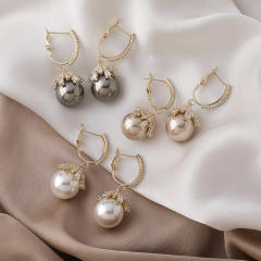 Korean fashion easy match pearl earrings