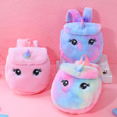 Cute fluffy unicorn design baby girl backpack