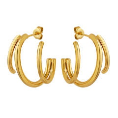 INS simple design open hoop earrings stainless steel earrings