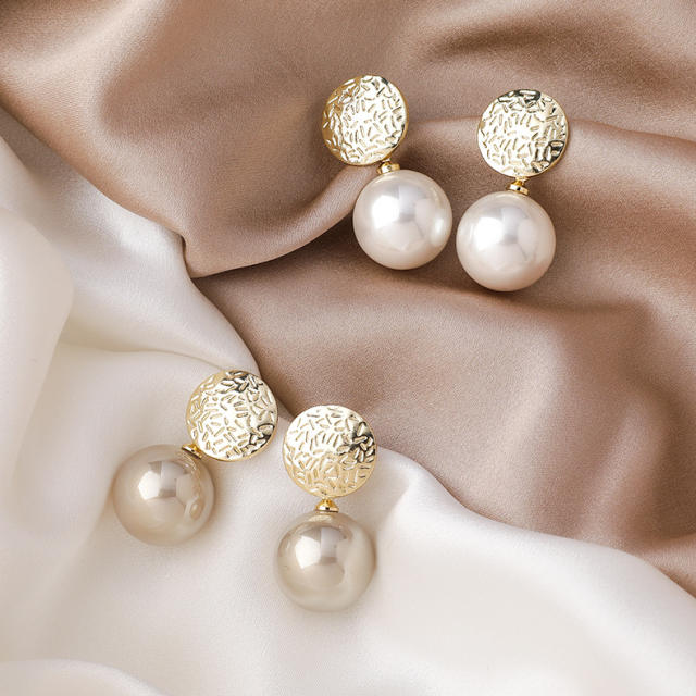 Korean fashion vintage pearl earrings