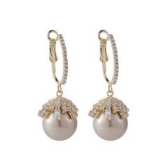 Korean fashion easy match pearl earrings