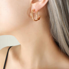 INS simple design open hoop earrings stainless steel earrings