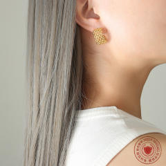 18KG stainless steel earrings open hoop earrings