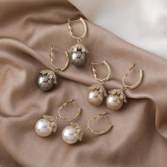 Korean fashion easy match pearl earrings