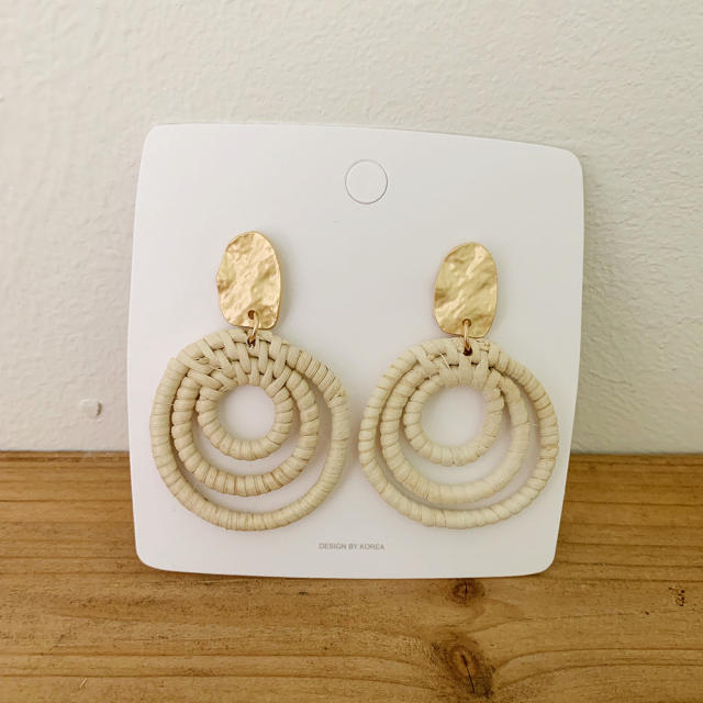 Boho holiday trend braid earrings