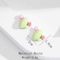 Cute resin fruit series holiday studs earrings
