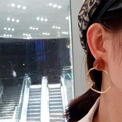 Geometric shape acrylic circle earrings