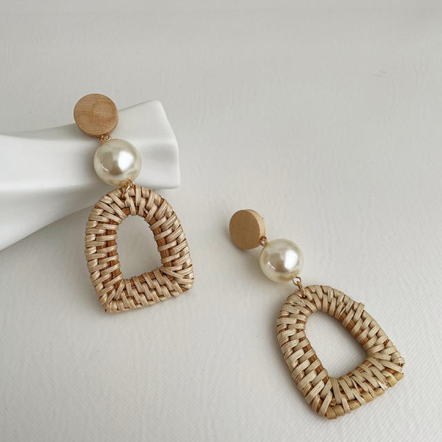 Handmade boho braid earrings